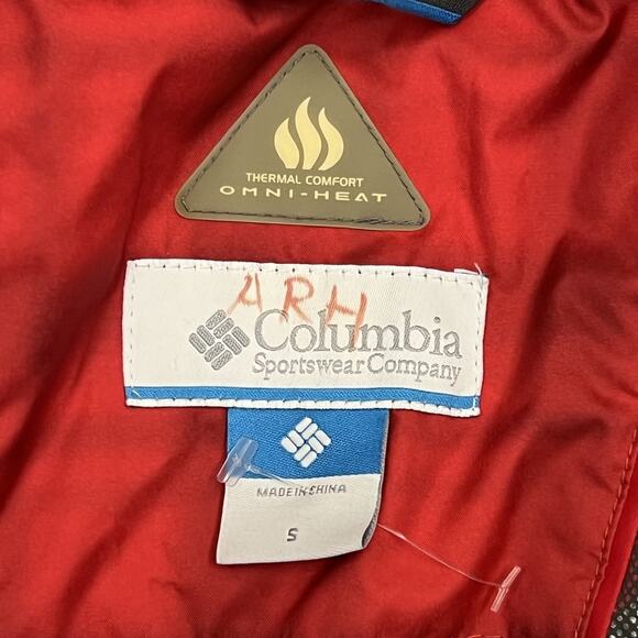 Columbia Jacket Womens Small Red Waterproof Omni-Tech Omni-Heat Insulated Coat - Picture 7 of 11